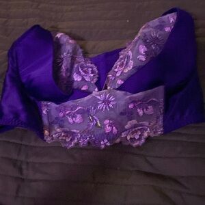 Victoria's Secret Hummingbird Embroidery Quarter Cup Corset Top 34DD